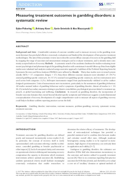 effectiveness and ineffectiveness of gambling|Measuring treatment outcomes in gambling disorders: a .